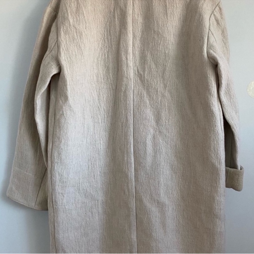 Anthropologie/See U Soon Oatmeal Wool Cotton Blend Coat - Picture 9 of 10